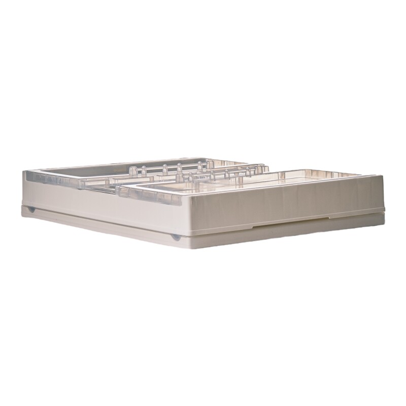 Caja Organizadora Plegable Apilable Plástico Transparente M Sin Color