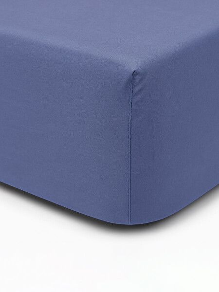 JUEGO DE SABANAS SOMMIER RAYAS 2 PLAZAS AZUL OSCURO
