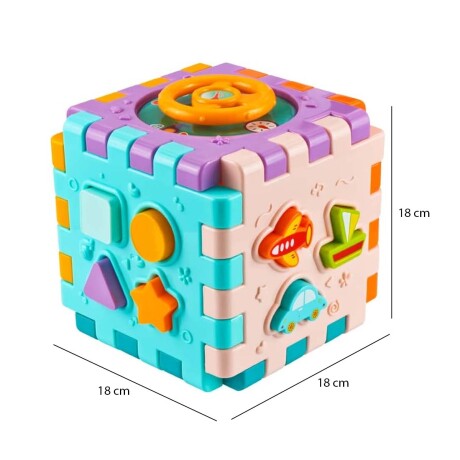 Cubo Didáctico Encastrable Musical Juego Actividades Huanger Multicolor