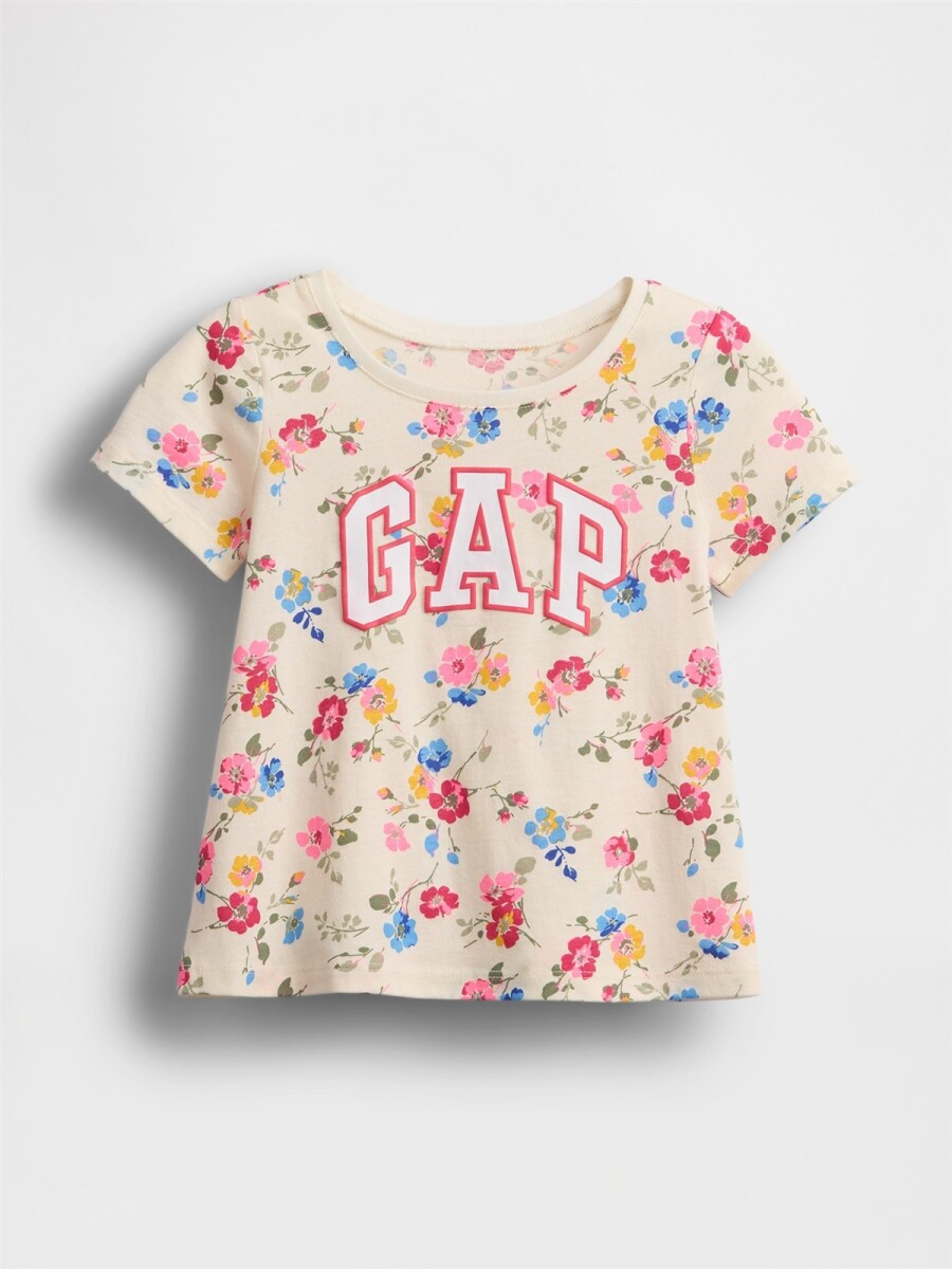Remera Logo Gap Toddler Niña - New Off White 