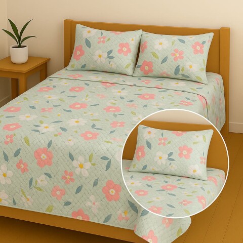 Cubrecamas 2 Plazas Antonella 3 Piezas 220 x 240 cm y 2 Fundas 50 x 70 cm Floreado - Antonella Cubrecamas 2 Plazas Antonella 3 Piezas 220 x 240 cm y 2 Fundas 50 x 70 cm Floreado - Antonella