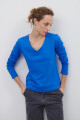 REMERA V M/LARGA AZUL