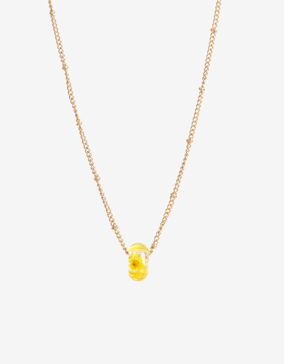 Collar Dije Flor Resina 