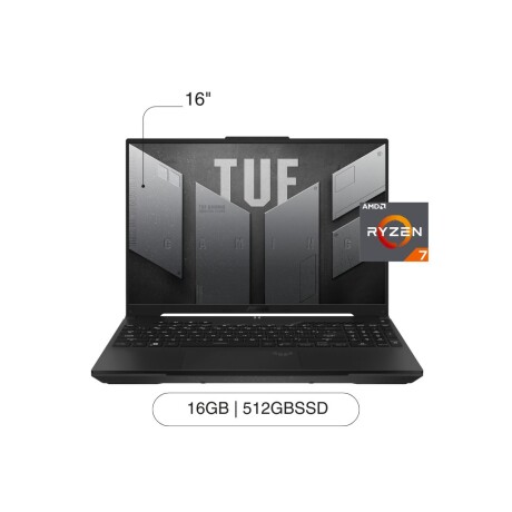 Notebook ASUS TUF A16 16' FHD 512GB / 16GB RAM Ryzen 7 RX7700S - Black Notebook ASUS TUF A16 16' FHD 512GB / 16GB RAM Ryzen 7 RX7700S - Black