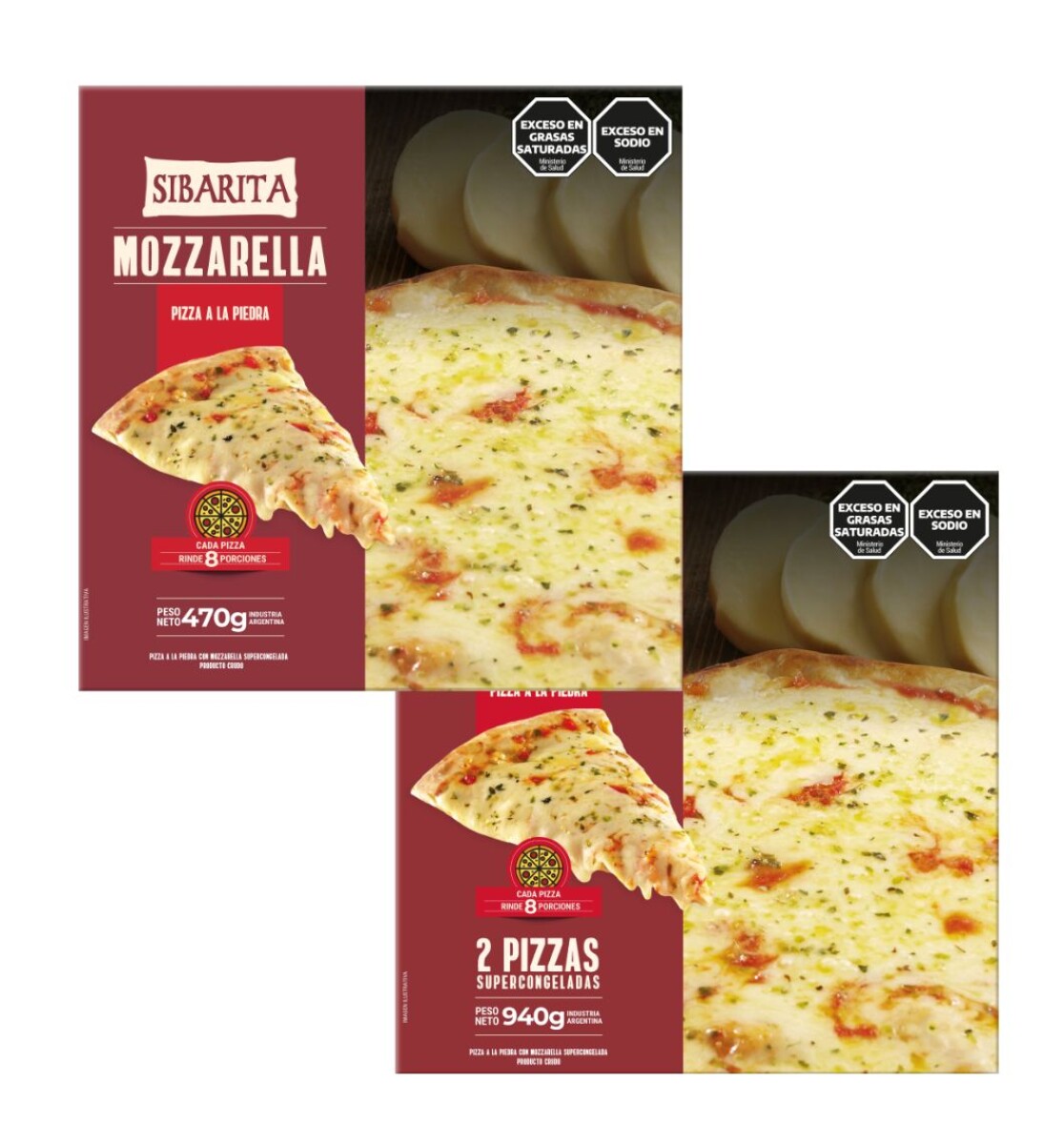 PIZZA SIBARITA MUZARELLA X2 +SOLO PDE O WEB+ 