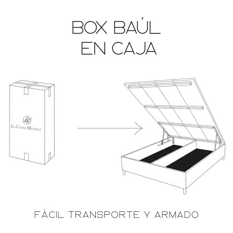 Sommier 2 Plazas Hamptons Hybrid Cobalt Smart Box Baúl Negro