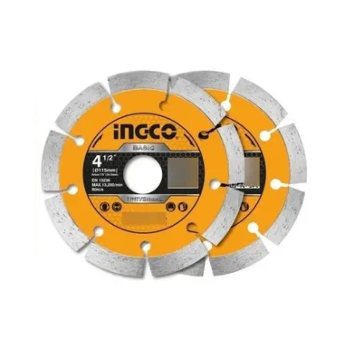 Set Discos Segmentados X2 4 1/2 Super Select Ingco 