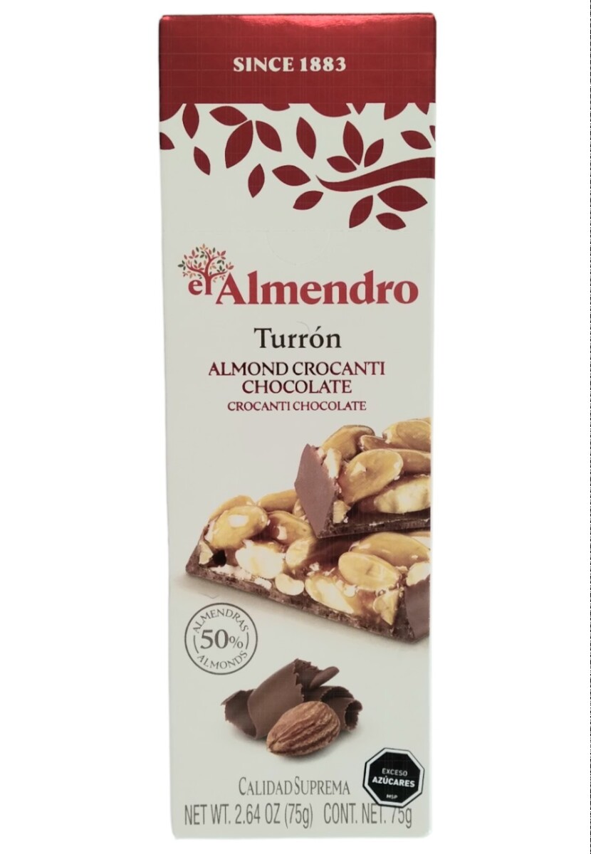 Chocolate con almendras crocante el Almedro 75g 
