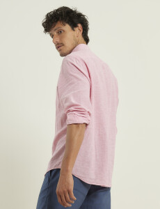 011665 CAMISA DE LINO HARRINGTON LABEL Rosado