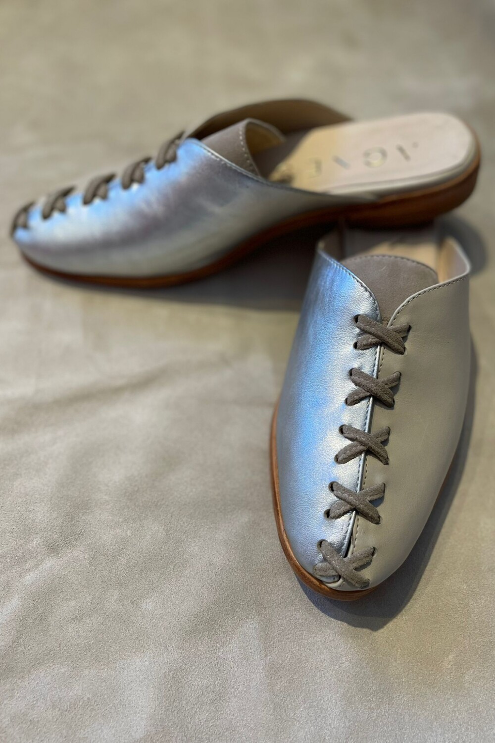 Suela shoe Plateado Y Crudo