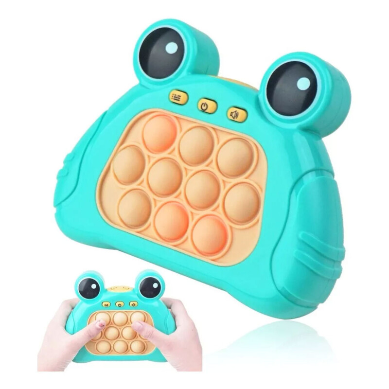 Juego para niños interactivo POP IT electrónico diseño rana Azul Juego para niños interactivo POP IT electrónico diseño rana Azul