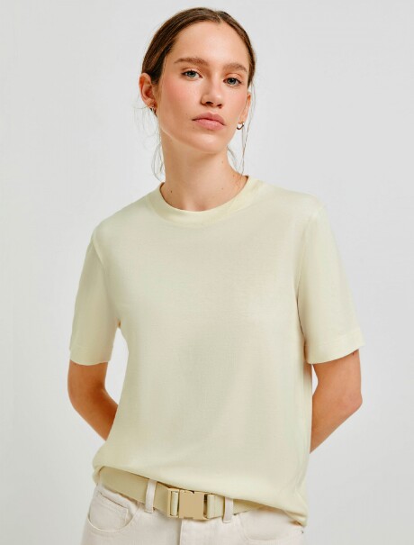 BLUSA FEMENINA SUPER COTTON MANGA CORTA AMARILLO