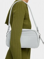 Bolso De Hombro De Textura Suave M blanco