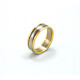 Par de alianzas 6 mm oro 18k de dos tonos Par de alianzas 6 mm oro 18k de dos tonos