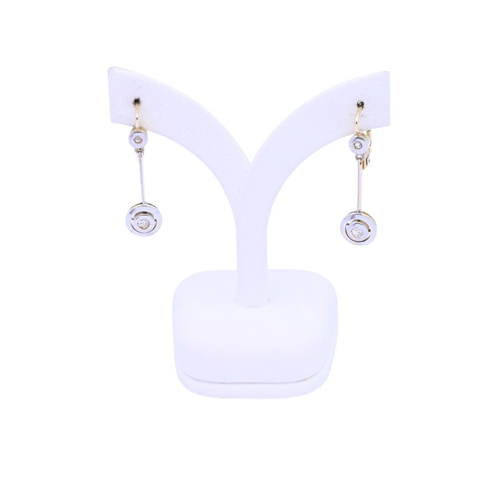 Caravanas antiguas oro 18 k con brillantes y diamantes Caravanas antiguas oro 18 k con brillantes y diamantes