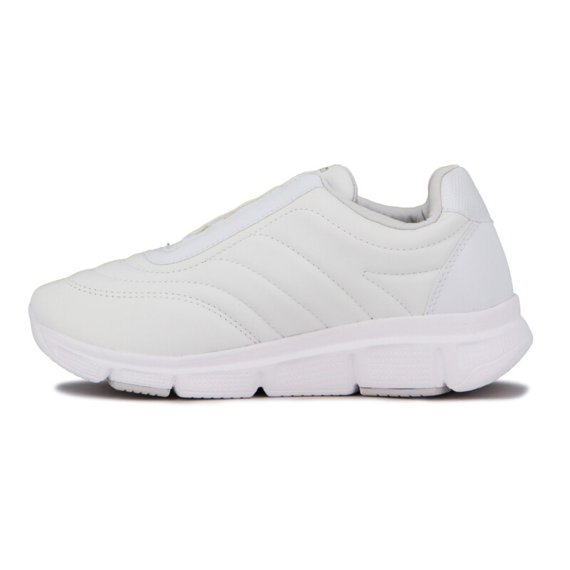 Championes Comfortflex Mujer Taco 8cm Blanco