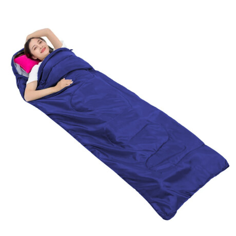 Sobre Dormir C/ Capucha Reforzado + Bolso Camping N1 Azul