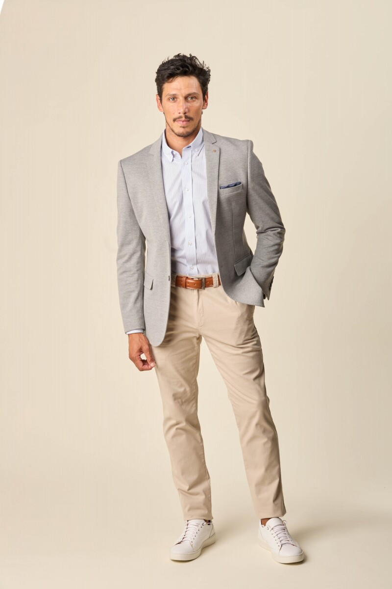 Saco Sport Knitted Classic Fit - Gris 