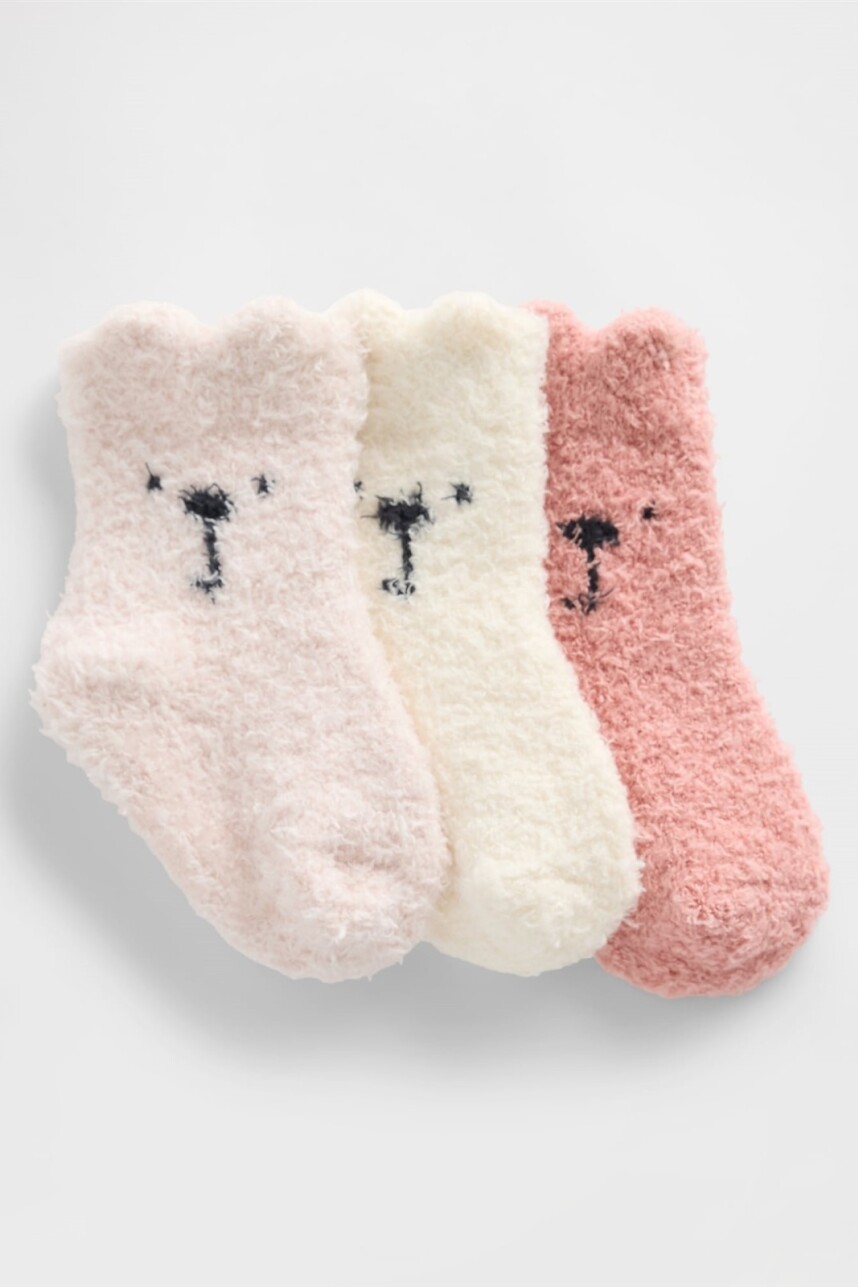 Medias Pack X3 Cozy Bebé Barely Pink