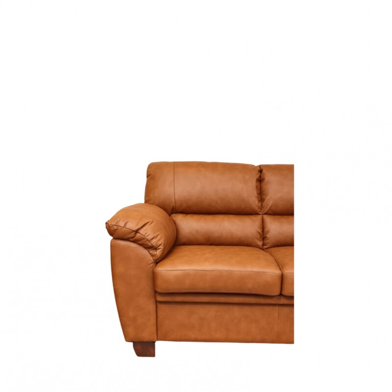 SOFA 3 CUERPOS - MODELO ALIAS - TAPIZADO EN CUERO - COLOR MARRON CLARO SOFA 3 CUERPOS - MODELO ALIAS - TAPIZADO EN CUERO - COLOR MARRON CLARO