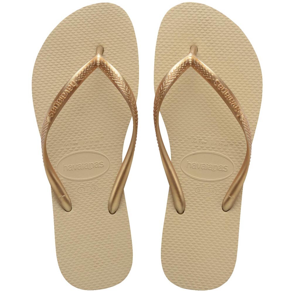 Sandalias Havaianas Slim Mujer Gris Arena/Dorado Claro