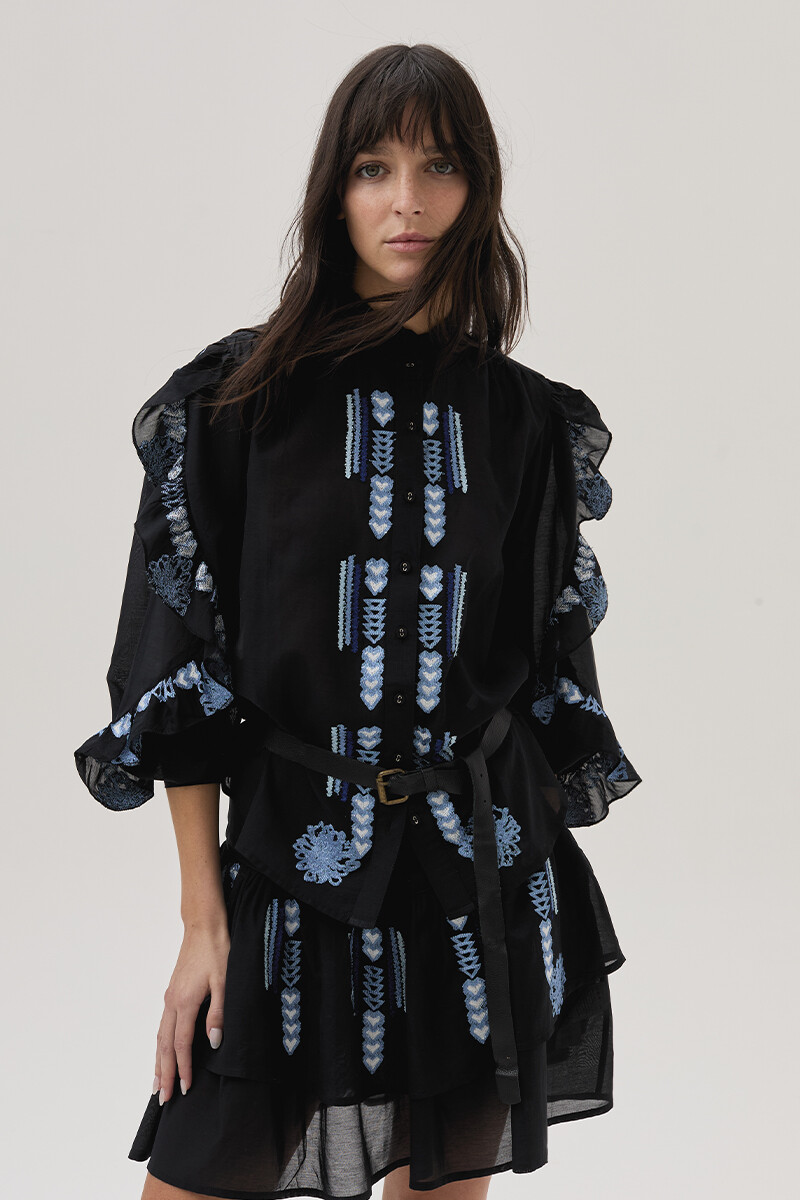 Falda Blossom Negro