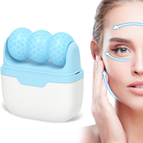 Rodillo facial para masaje frío Blanco