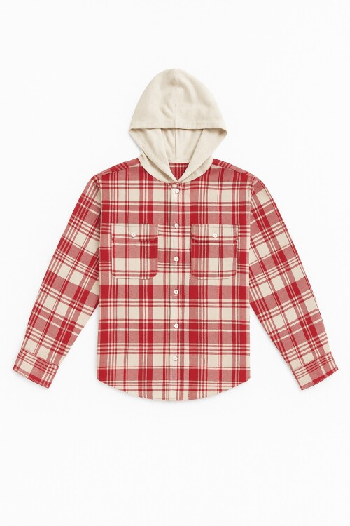 Campera con capucha ROJO