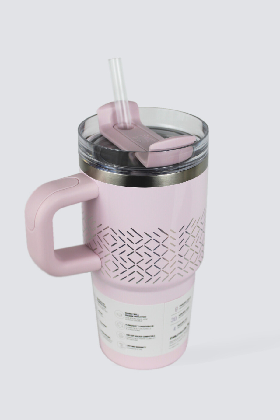 Stanley Quencher H2.0 Tumbler The Flowstate 20oz Rosa con detalle