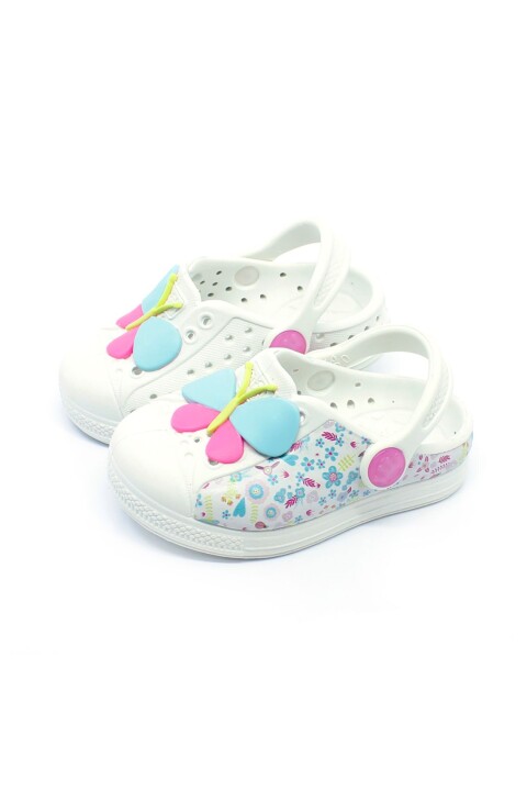 Sandalias Mariposa Floral en Blanco Sandalias Mariposa Floral en Blanco