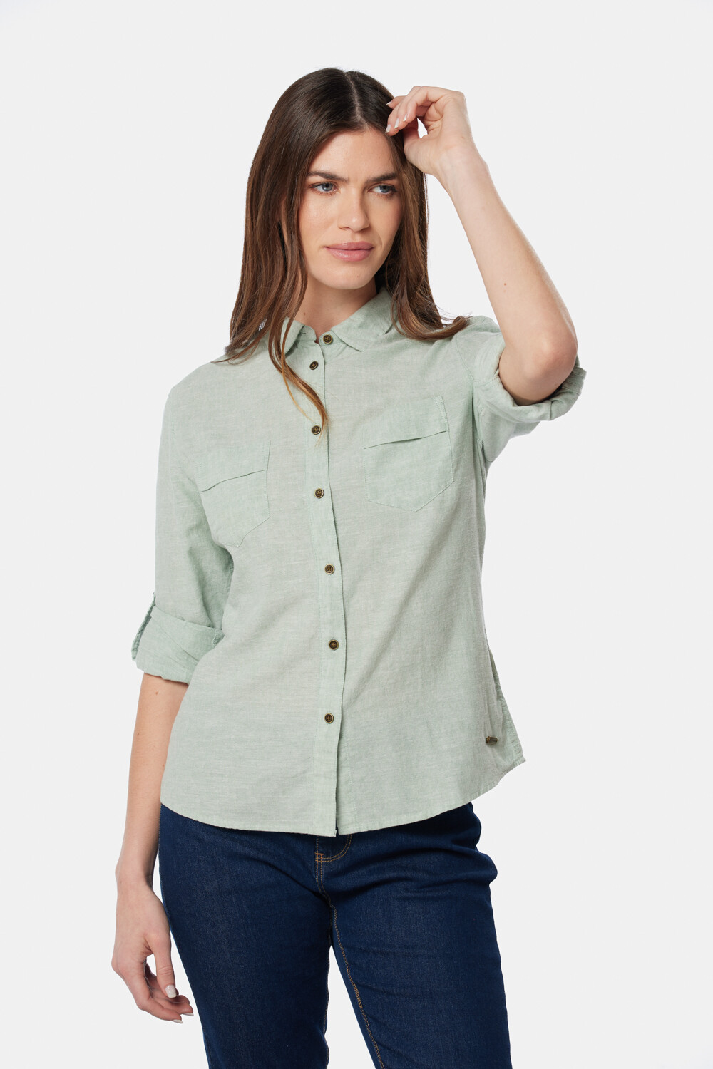 CAMISA DE LINO Verde