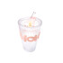 Vaso de vidrio c/sorbito 450ml 3 colores (HA113) Vaso De Vidrio C/sorbito 450ml 3 Colores (ha113)