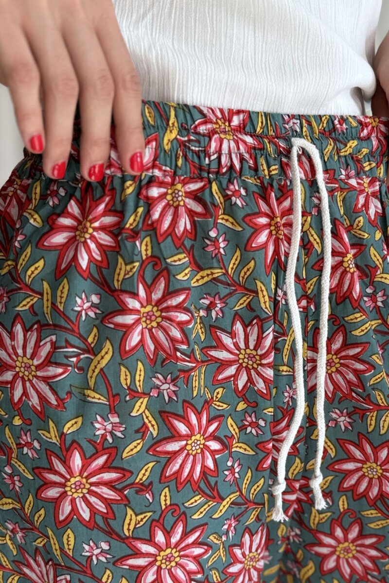 Pantalon Joaco Flores rojas