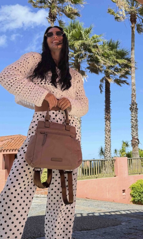 CARTERA MOCHILA VAINILLA CACAO