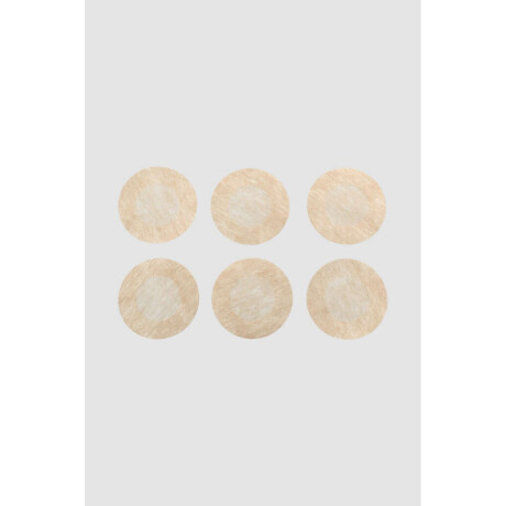 Cubre pezones de tejido autoadhesivo 3 pares Beige