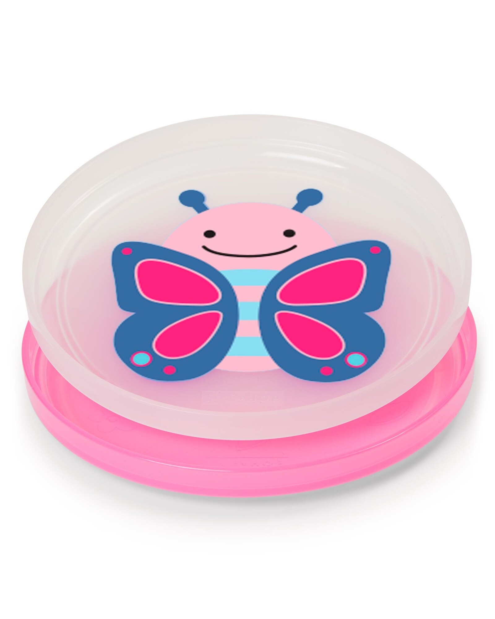 Set 2 platos con antideslizante diseño mariposa Sin color