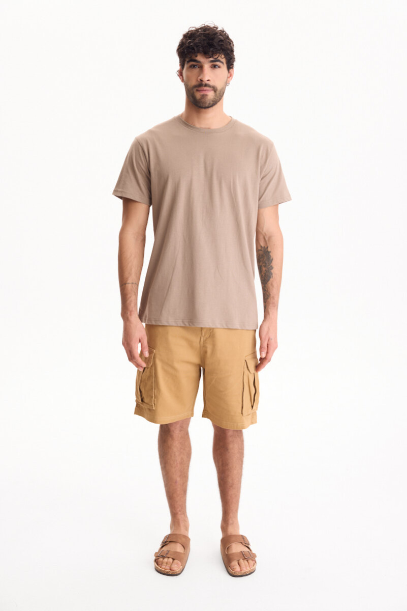 Bermuda De Gabardina Breeze - Camel 
