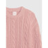 LSF CABLE KNIT CREW NK PINK STANDARD