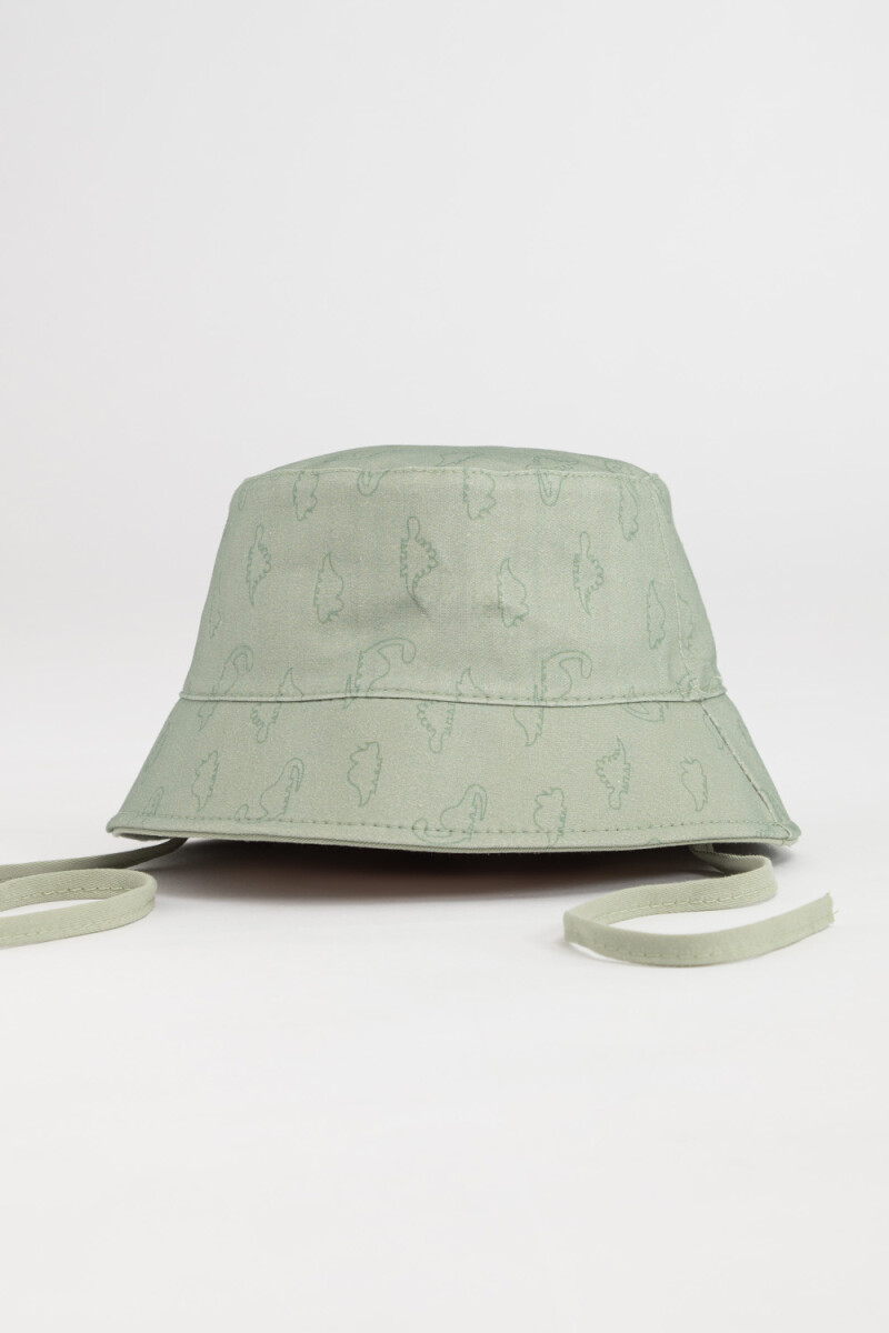 Gorro canvas estampado Dinosaurio Verde