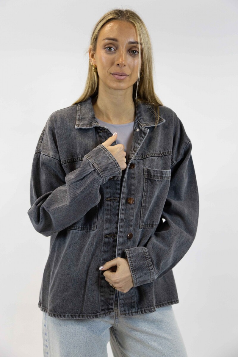 Camisa cuba gris lavado