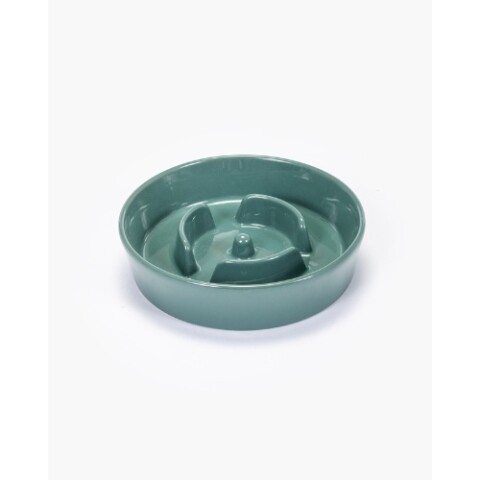 Comedero cerámica come lento 16cm, Verde Comedero Cerámica Come Lento 16cm, Verde