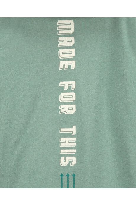 Remera de algodón con capucha, estampada Sin color