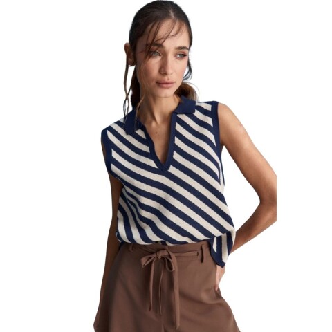 CHALECO GRETA S-XXL BNCO AZUL