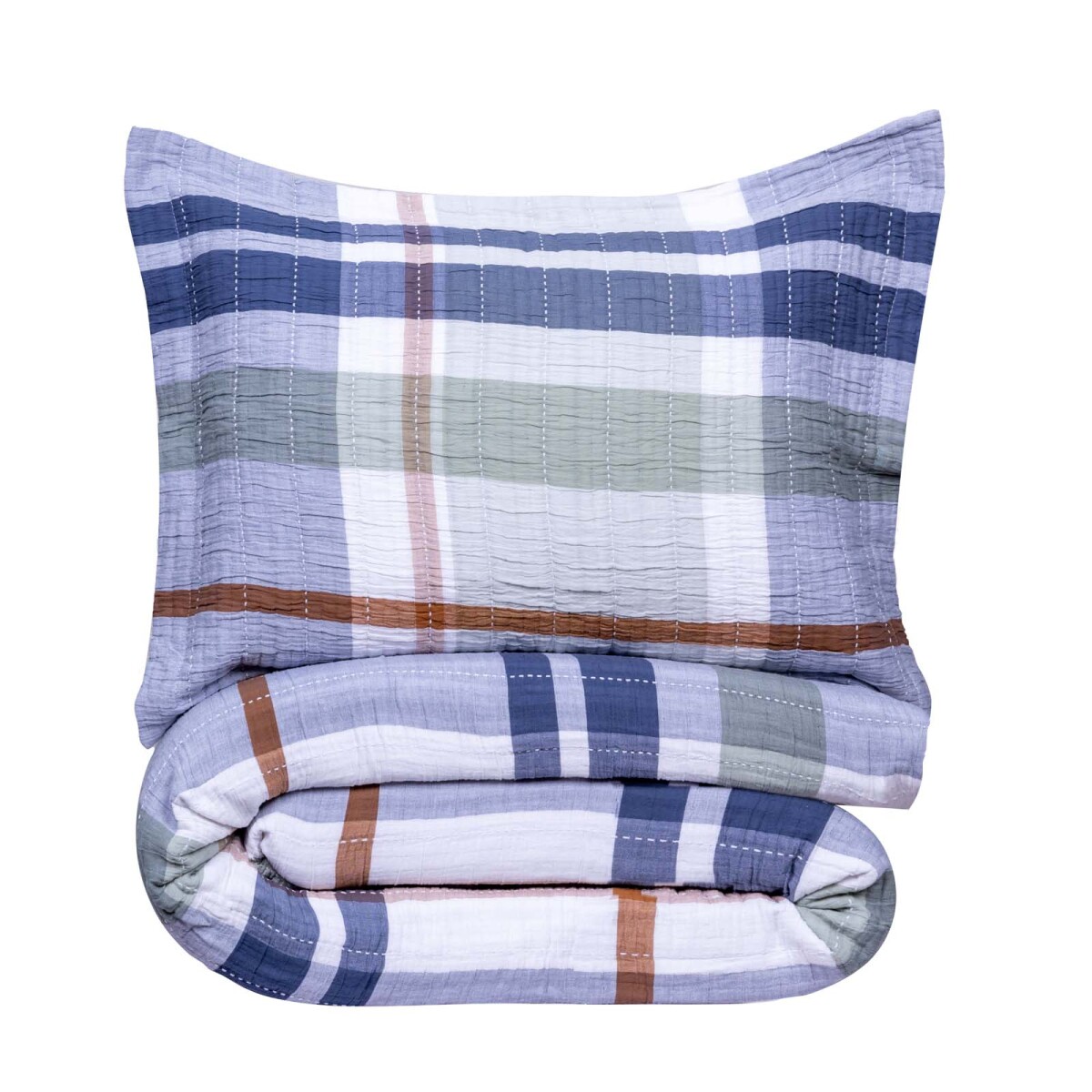 CUBRECAMA KIDS - 1 PLAZA ALGODON-Y-POLIESTER MULTICOLOR COTTON GAUZE 