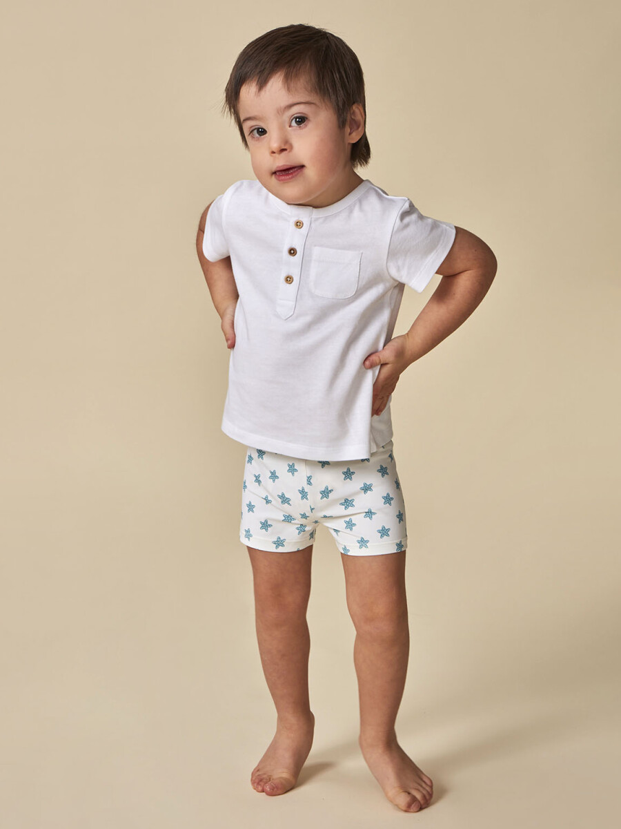 Traje De Baño Estampado Estrella Blanco Roto