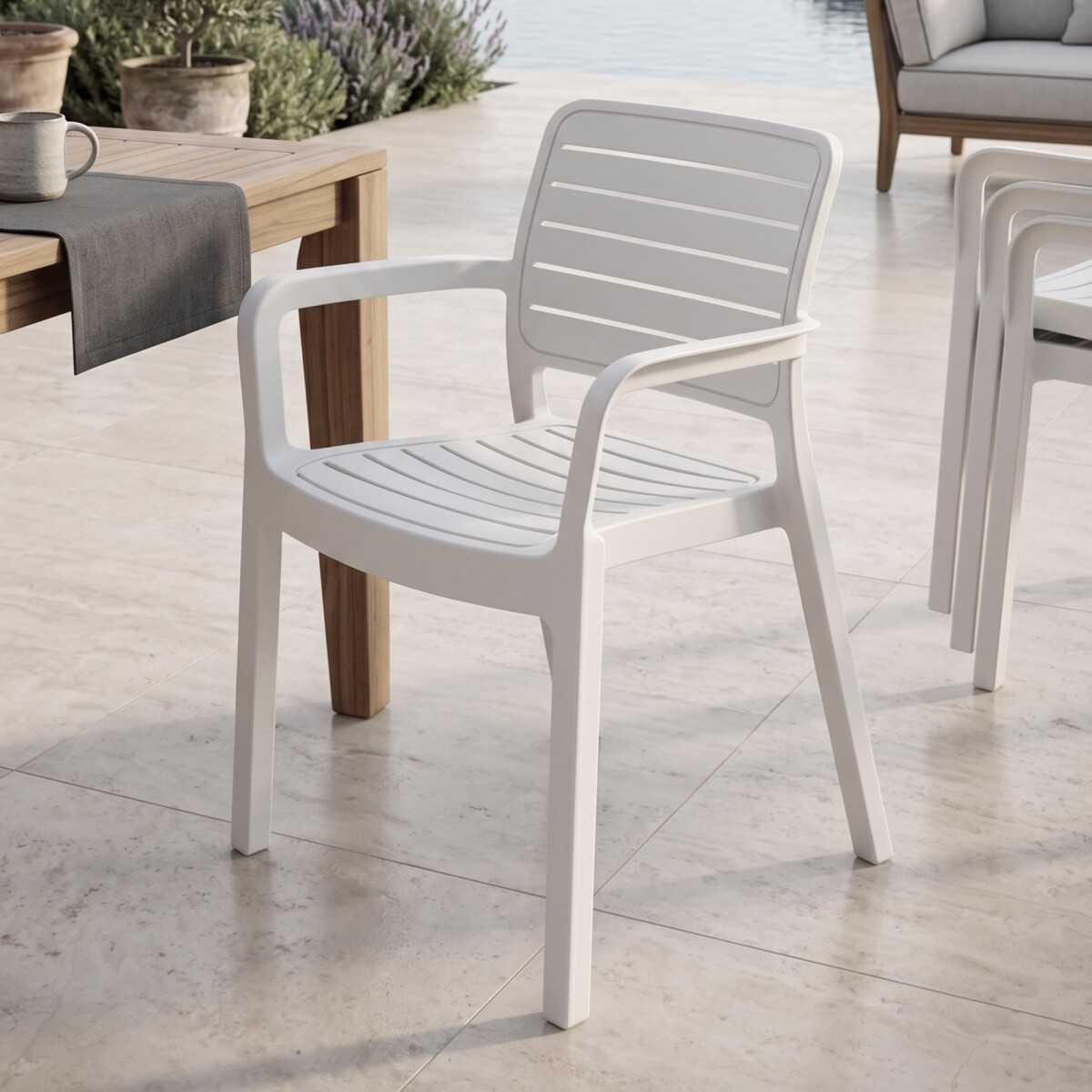 Silla de Exterior Miami - Blanco Mate 