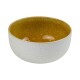 Bowl Bombe 15cm c/borde marrón BLANCO/MOSTAZA
