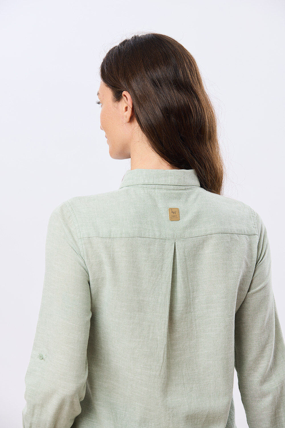 CAMISA LISA DE LINO Menta