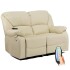 Sofá Sillón 2 Cuerpos Reclinable Masajeador Electrico Living Color Variante Crema
