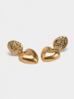 Pendientes Con Corazones dorado